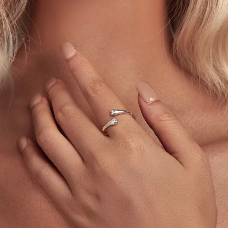 (imagen para) Anillo de Abrazo de Gato con Estilo Pandora - SCR961-E - Ver 4