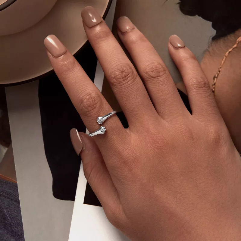 (imagen para) Anillo de Abrazo de Gato con Estilo Pandora - SCR961-E - Ver 5