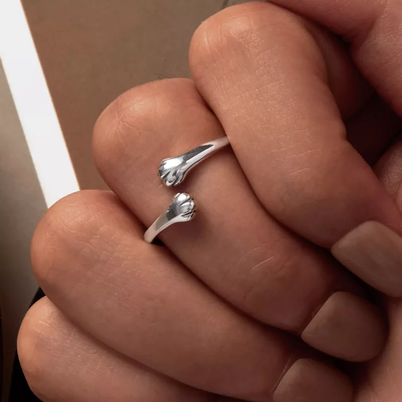 (imagen para) Anillo de Abrazo de Gato con Estilo Pandora - SCR961-E - Ver 6