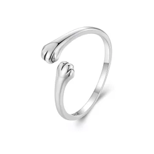 (imagen para) Anillo de Abrazo de Gato con Estilo Pandora - SCR961-E