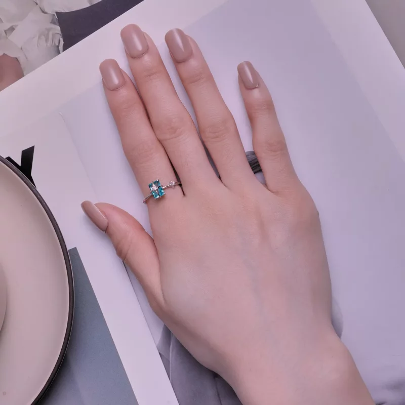 (imagen para) Anillo de apertura de cristal con estilo Pandora de Estrella - BSR416 - Ver 5