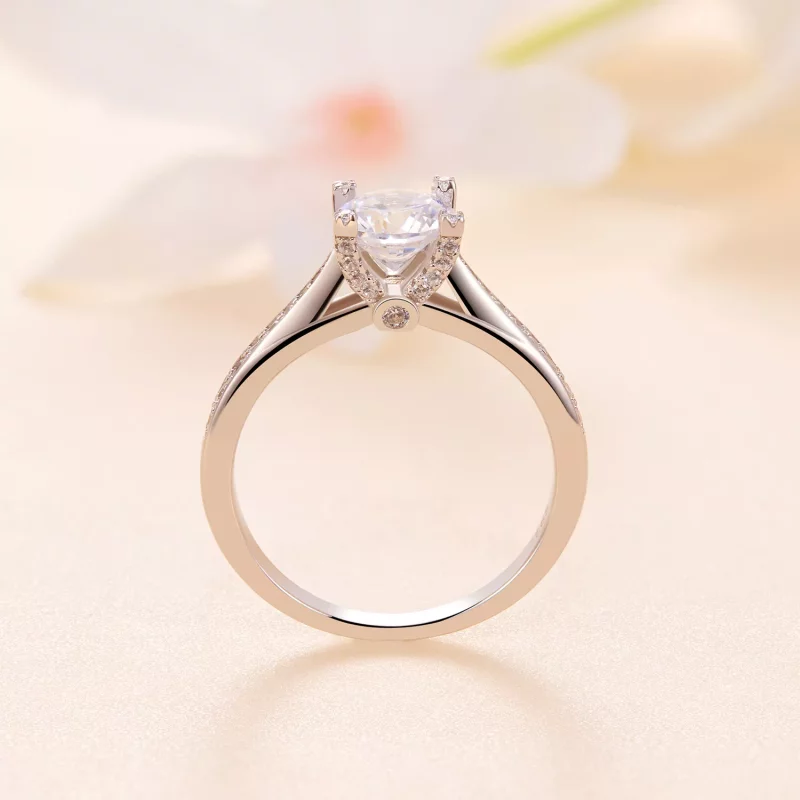 (imagen para) Anillo de boda exquisito estilo Pandora con Moissanite - MSR026 - Ver 4