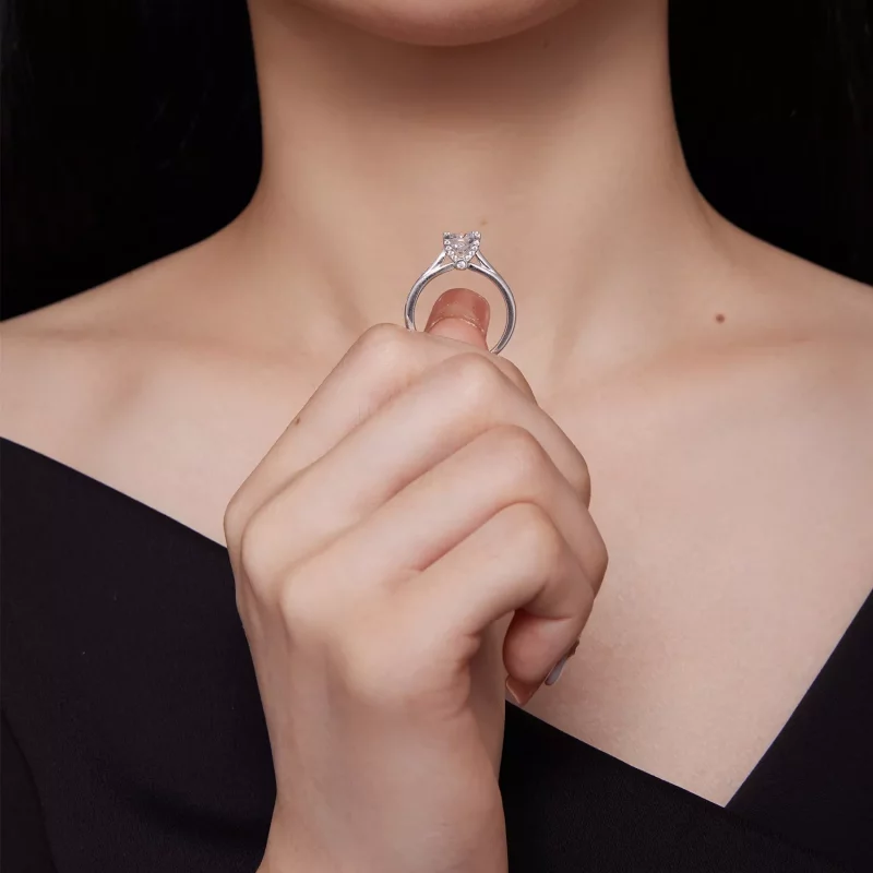 (imagen para) Anillo de boda exquisito estilo Pandora con Moissanite - MSR026 - Ver 5