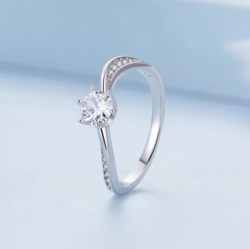 (imagen para) Anillo de corbata simple estilo Pandora - BSR420 - Ver 2