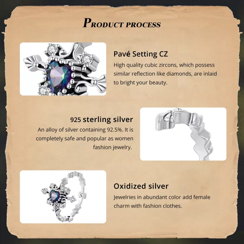 (imagen para) Anillo de Cruz estilo Pandora para Halloween - BSR482-E - Ver 4