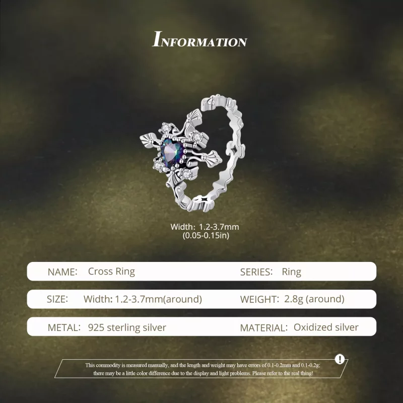 (imagen para) Anillo de Cruz estilo Pandora para Halloween - BSR482-E - Ver 5
