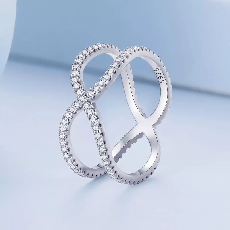 (imagen para) Anillo de doble capa estilo Pandora - BSR386 - Ver 2