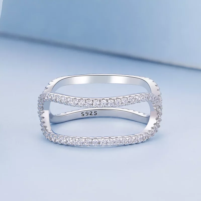 (imagen para) Anillo de doble capa estilo Pandora - BSR386 - Ver 3