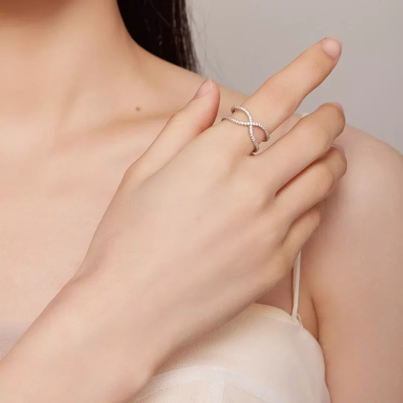 (imagen para) Anillo de doble capa estilo Pandora - BSR386 - Ver 4