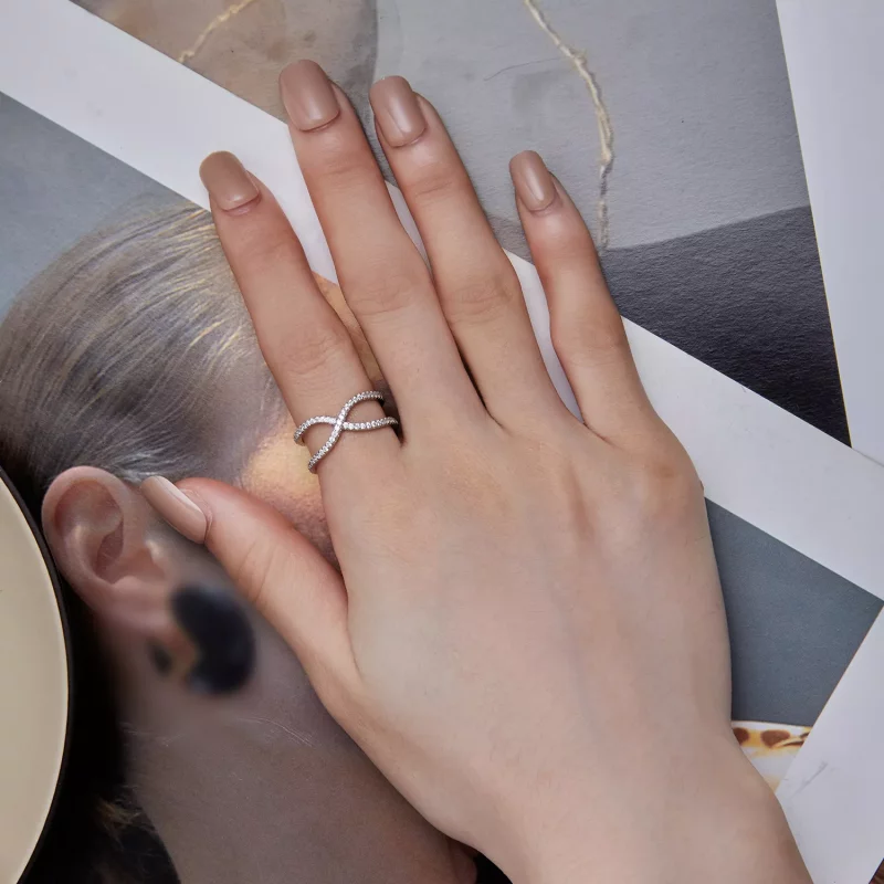 (imagen para) Anillo de doble capa estilo Pandora - BSR386 - Ver 5