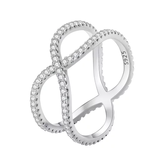 (imagen para) Anillo de doble capa estilo Pandora - BSR386