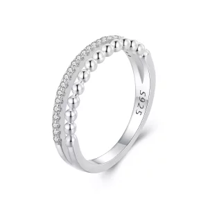 (imagen para) Anillo de doble capa estilo Pandora - BSR463