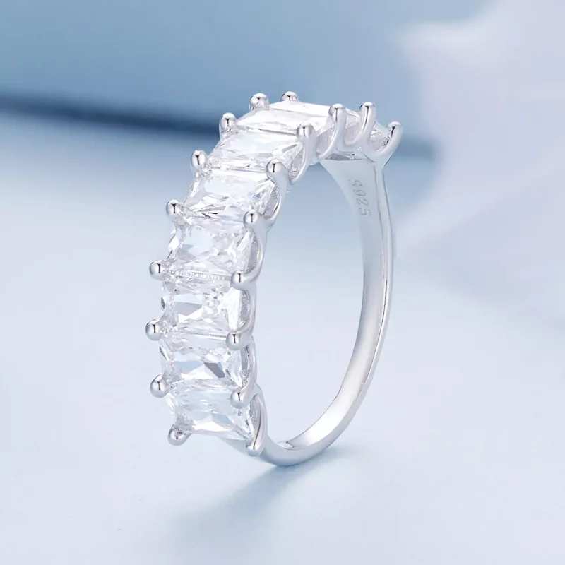 (imagen para) Anillo de estilo Pandora con circonita brillante - BSR409 - Ver 2