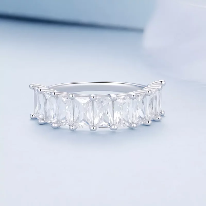 (imagen para) Anillo de estilo Pandora con circonita brillante - BSR409 - Ver 3
