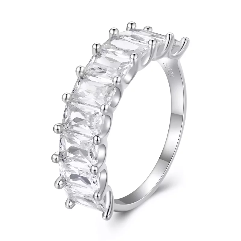 (imagen para) Anillo de estilo Pandora con circonita brillante - BSR409 - Ver 8