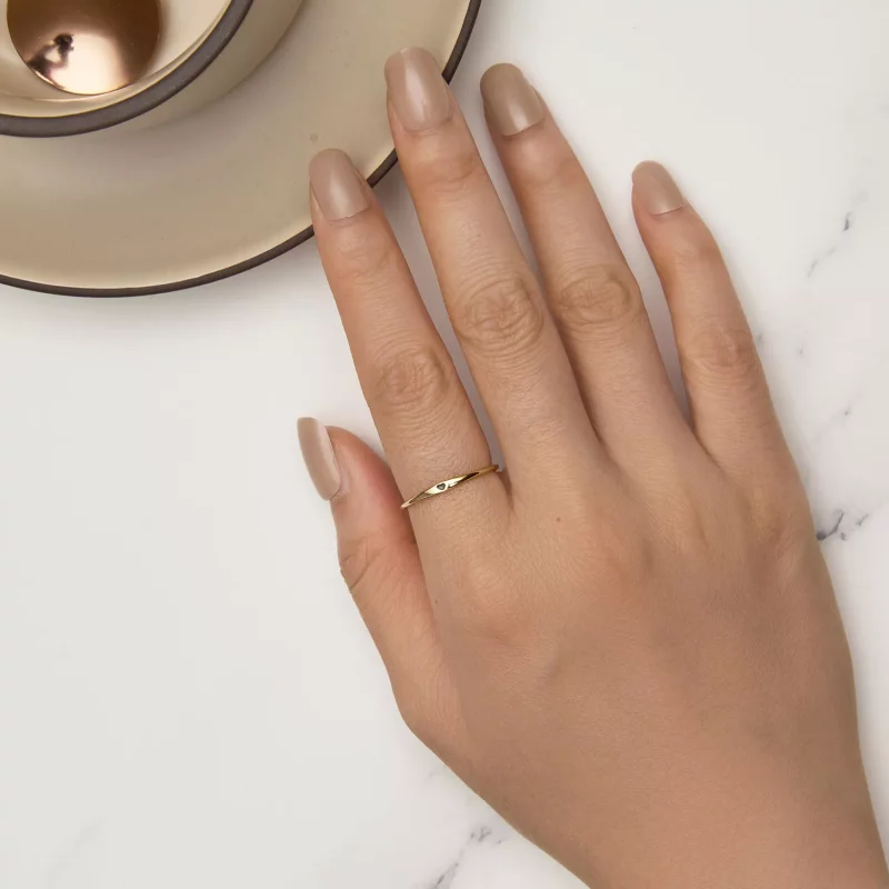 (imagen para) Anillo de estilo Pandora con corazón dorado de amor - SCR468-B - Ver 5