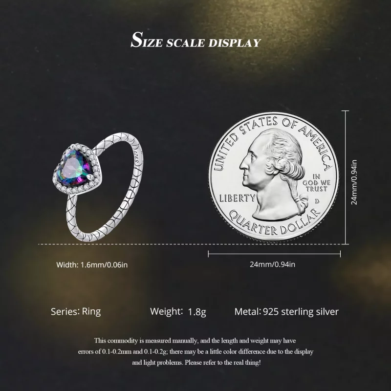 (imagen para) Anillo de estilo Pandora con corazón retro - BSR481 - Ver 6