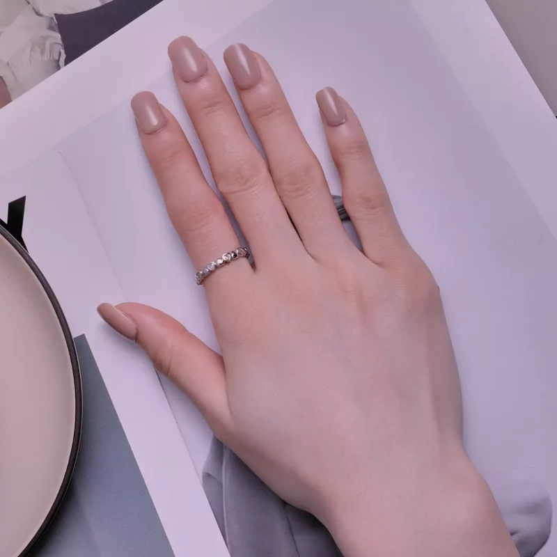 (imagen para) Anillo de estilo Pandora con corazones - BSR421 - Ver 4