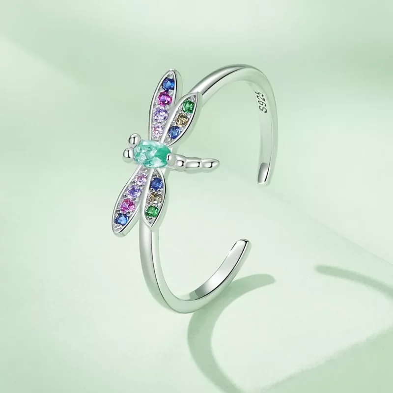 (imagen para) Anillo de estilo Pandora con libélula - BSR384 - Ver 2