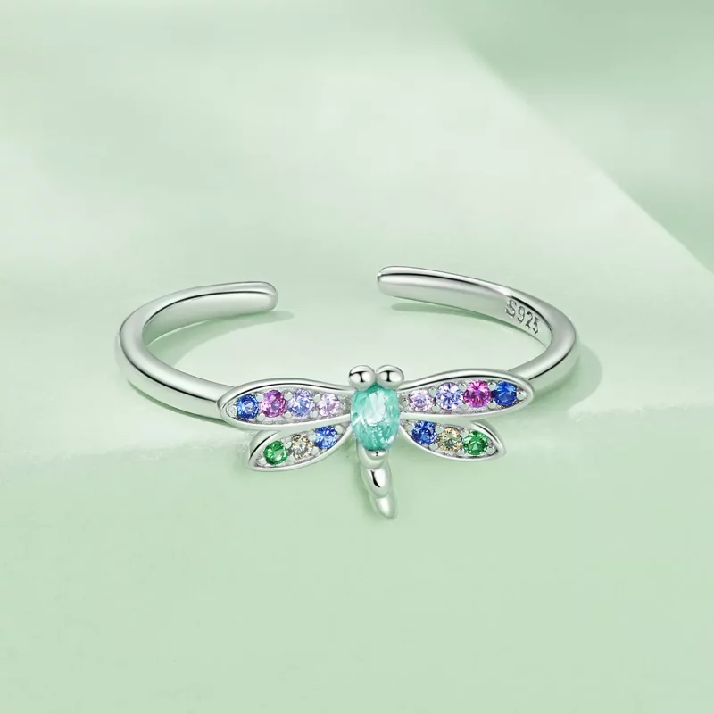 (imagen para) Anillo de estilo Pandora con libélula - BSR384 - Ver 3
