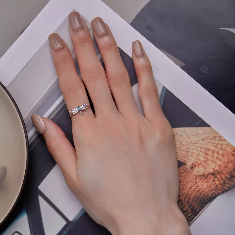 (imagen para) Anillo de estilo Pandora con libélula - BSR384 - Ver 5