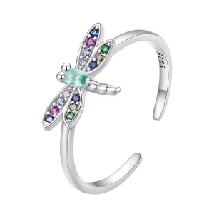 (imagen para) Anillo de estilo Pandora con libélula - BSR384