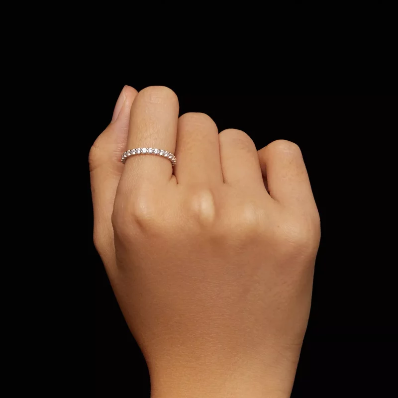 (imagen para) Anillo de estilo Pandora con Moissanita - MSR034 - Ver 4