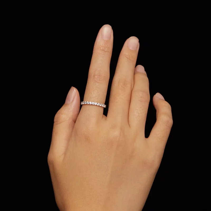 (imagen para) Anillo de estilo Pandora con Moissanita - MSR034 - Ver 6