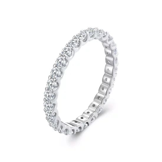 (imagen para) Anillo de estilo Pandora con Moissanita - MSR034