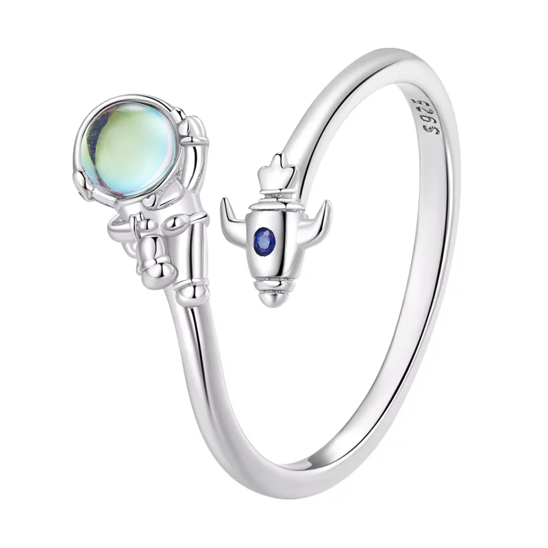 (imagen para) Anillo de estilo Pandora con nave espacial de astronauta - SCR920