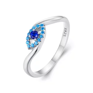 (imagen para) Anillo de estilo Pandora con ojo de demonio guardián - SCR947