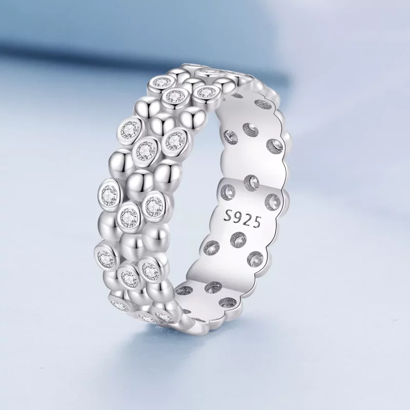 (imagen para) Anillo de frijol Pandora Style para varios jugadores - BSR407 - Ver 2