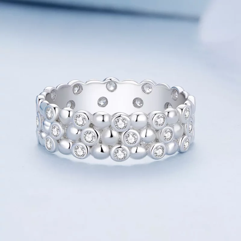 (imagen para) Anillo de frijol Pandora Style para varios jugadores - BSR407 - Ver 3
