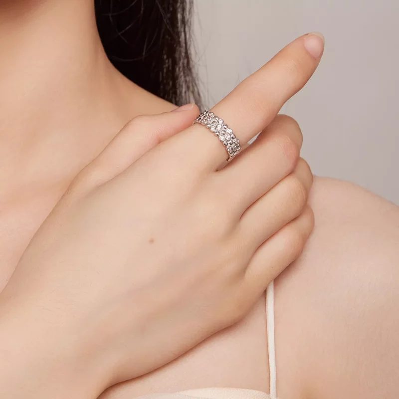(imagen para) Anillo de frijol Pandora Style para varios jugadores - BSR407 - Ver 5