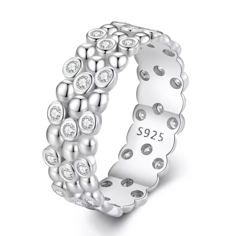(imagen para) Anillo de frijol Pandora Style para varios jugadores - BSR407 - Ver 8