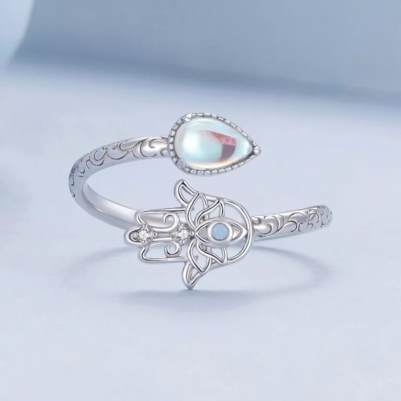 (imagen para) Anillo de mano de la suerte estilo Pandora - BSR486-E - Ver 3