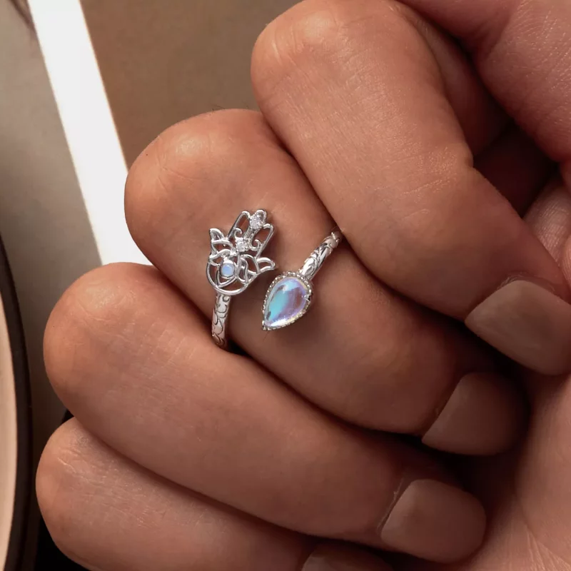 (imagen para) Anillo de mano de la suerte estilo Pandora - BSR486-E - Ver 6