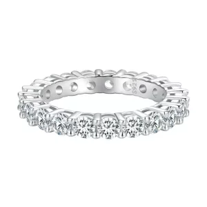 (imagen para) Anillo de Moissanita brillante de estilo Pandora (Un certificado) - MSR020