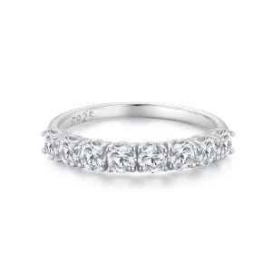 (imagen para) Anillo de moissanita con estilo Pandora de patrón (un certificado) - MSR015