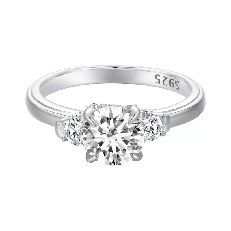 (imagen para) Anillo de Moissanita Exquisito al Estilo Pandora - MSR022 - Ver 8