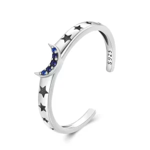 Anillo de pareja estilo Pandora con sol, luna y estrellas - BSR490-E (imagen para) Anillo de pareja estilo Pandora con sol, luna y estrellas - BSR490-E