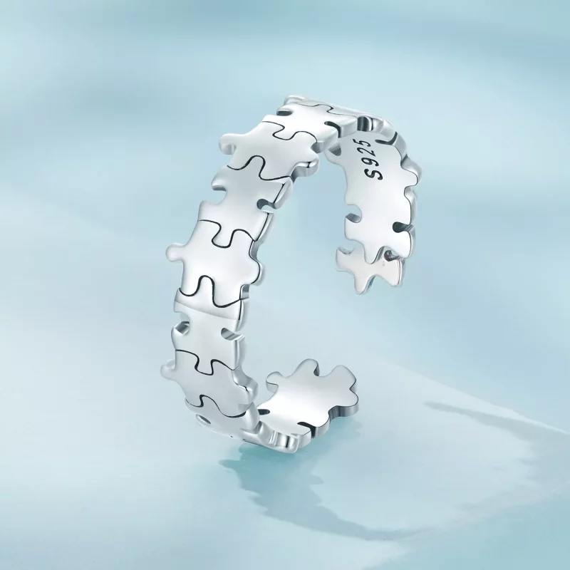 (imagen para) Anillo de puzzle de estilo Pandora - SCR925 - Ver 2