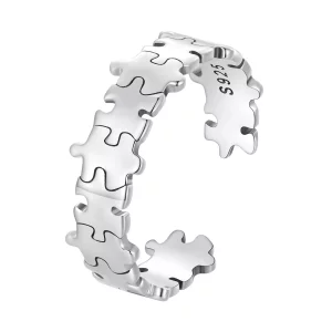 Anillo de puzzle de estilo Pandora - SCR925 (imagen para) Anillo de puzzle de estilo Pandora - SCR925