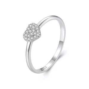(imagen para) Anillo en forma de corazón estilo Pandora (Un Certificado) - MSR038