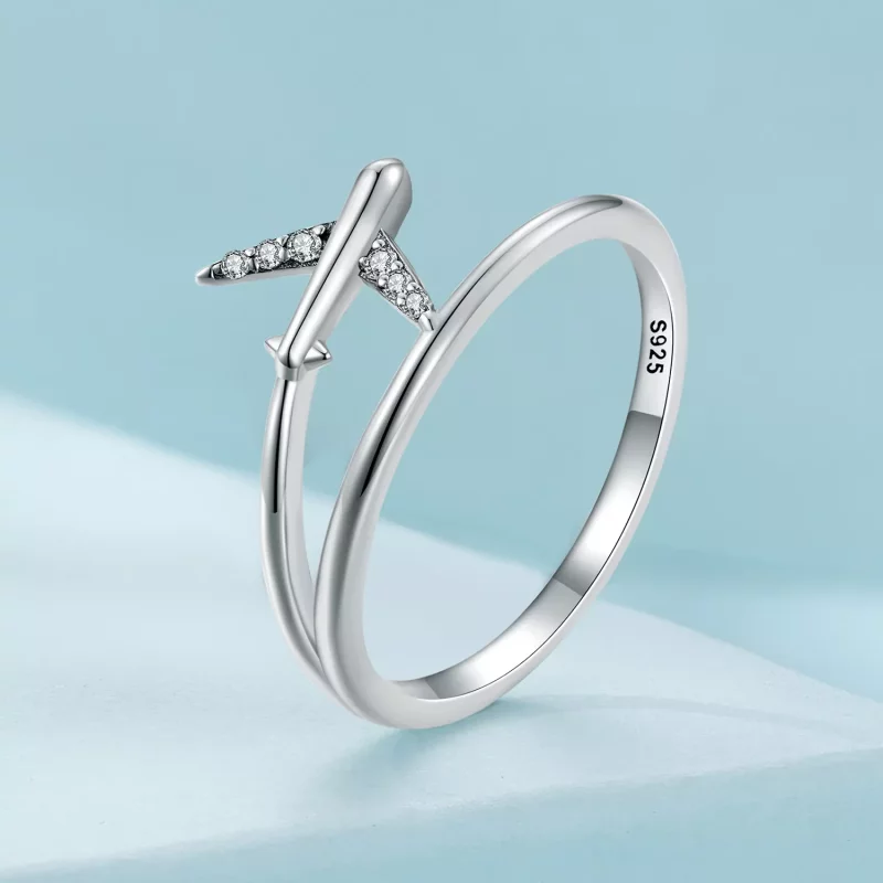 (imagen para) Anillo estilo Pandora Avión - SCR967 - Ver 2