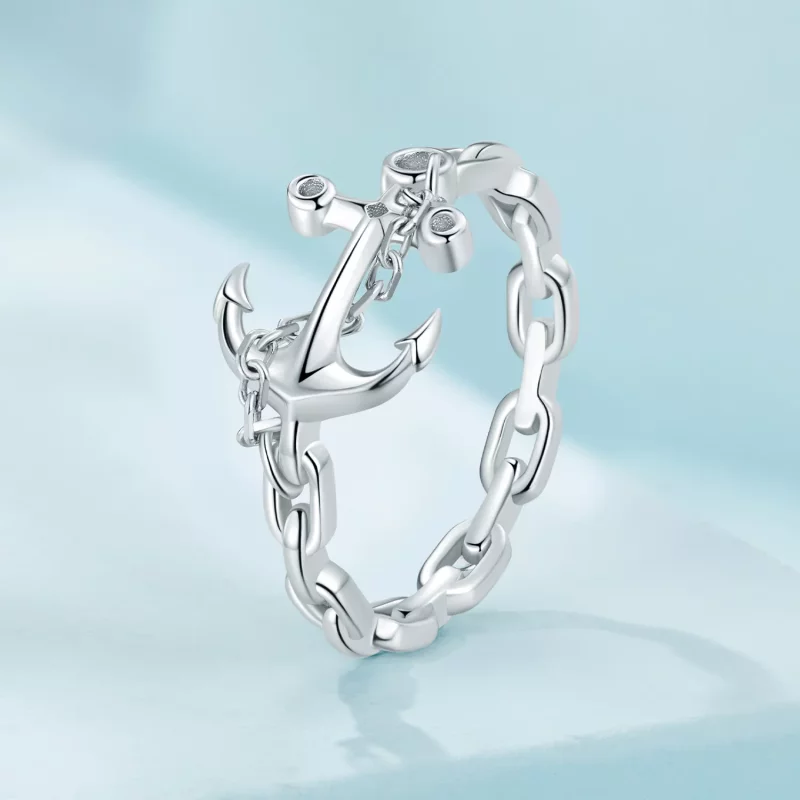 (imagen para) Anillo estilo Pandora con ancla - SCR949 - Ver 2