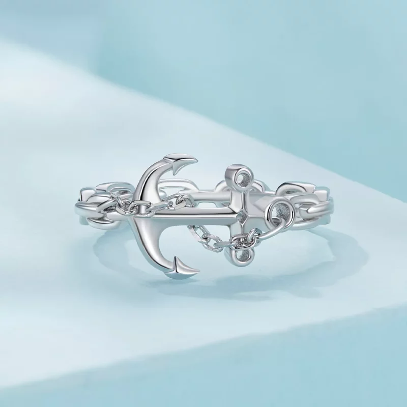 (imagen para) Anillo estilo Pandora con ancla - SCR949 - Ver 3