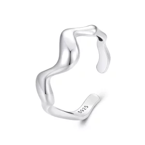 (imagen para) Anillo estilo Pandora con diseño de onda - SCR954