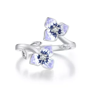 (imagen para) Anillo estilo Pandora con diseño de pensamiento - BSR451-E