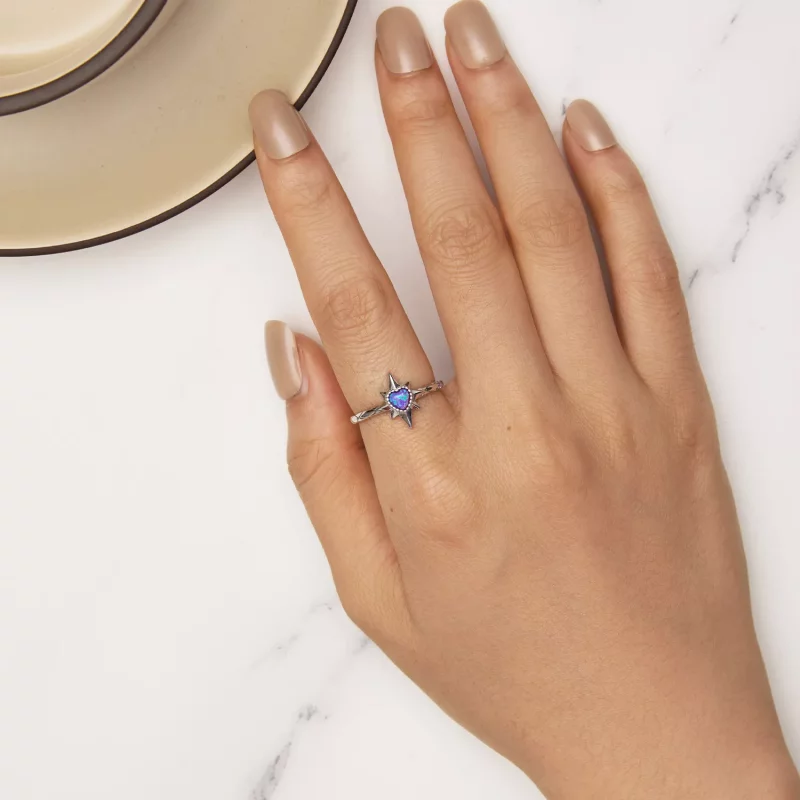 (imagen para) Anillo estilo Pandora con estrella - BSR455 - Ver 5